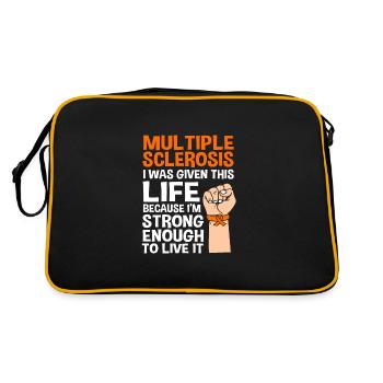 Multiple Sklerose MS - Retro Tasche - Schwarz/Gold - Hinten