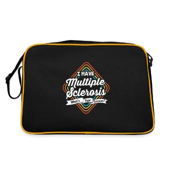 Multiple Sklerose MS - Retro Tasche - Schwarz/Gold - Hinten