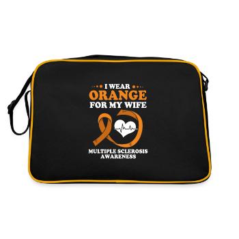 Multiple Sklerose MS - Retro Tasche - Schwarz/Gold - Hinten