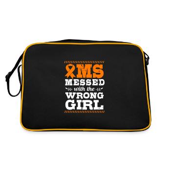 Multiple Sclerosis MS - Retro Bag - black/gold - Back