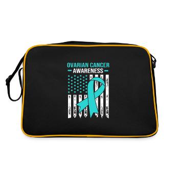Cancer de l’ovaire Cancer survivant Cancer - Sac Retro - noir/or - Dos