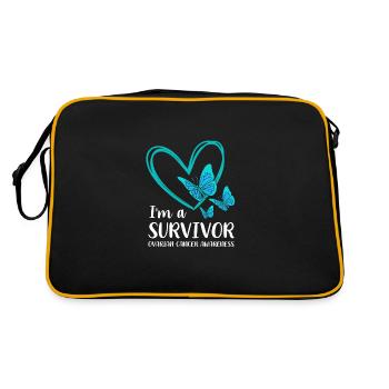 Cancer de l’ovaire Cancer survivant Cancer - Sac Retro - noir/or - Dos