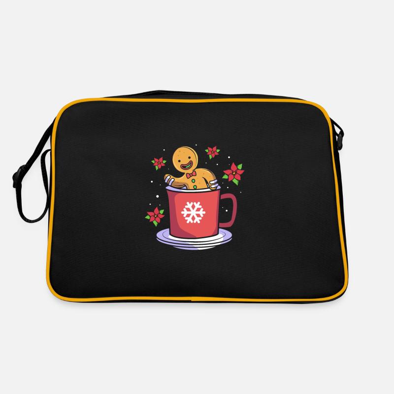 Gingerbread Man Gingerbread Heart Gingerbread Snacking Retro Bag