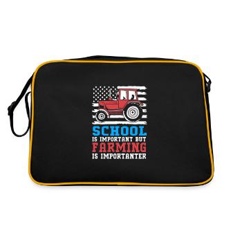 Agriculteur Fermier Femme d’agriculteur Ferme - Sac Retro - noir/or - Dos