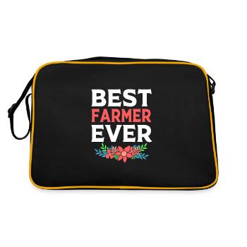 Agriculteur Fermier Femme d’agriculteur Ferme - Sac Retro - noir/or - Dos