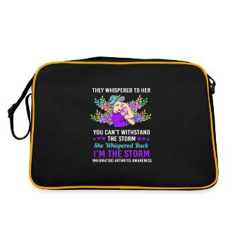 Rheuma Arthritis - Retro Tasche - Schwarz/Gold - Hinten