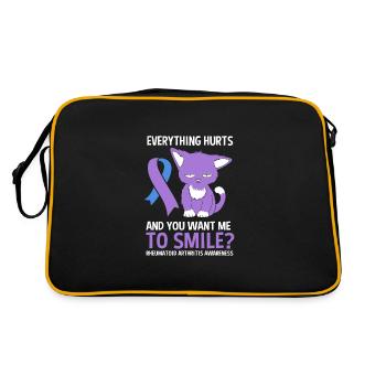 Rheuma Arthritis - Retro Tasche - Schwarz/Gold - Hinten