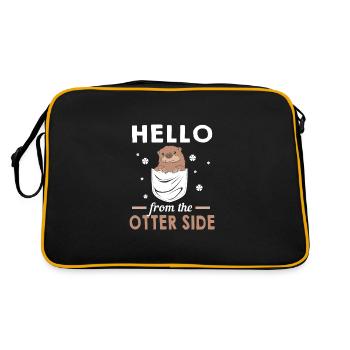 Otter - Retro Tasche - Schwarz/Gold - Hinten