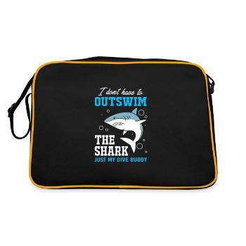 Tauchen - Retro Tasche - Schwarz/Gold - Hinten