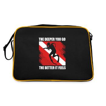 Tauchen - Retro Tasche - Schwarz/Gold - Hinten