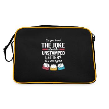 Postbote - Retro Tasche - Schwarz/Gold - Hinten