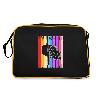 Postbote - Retro Tasche - Schwarz/Gold - Hinten