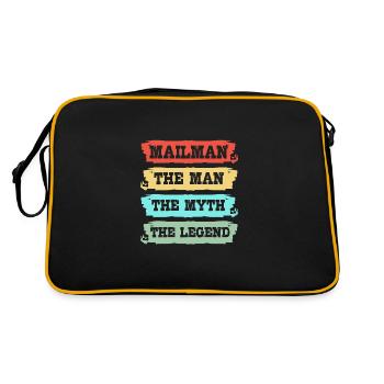 Postbote - Retro Tasche - Schwarz/Gold - Hinten
