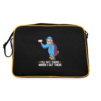 Postbote - Retro Tasche - Schwarz/Gold - Hinten