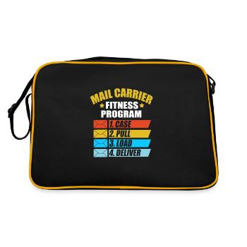 Postbote - Retro Tasche - Schwarz/Gold - Hinten