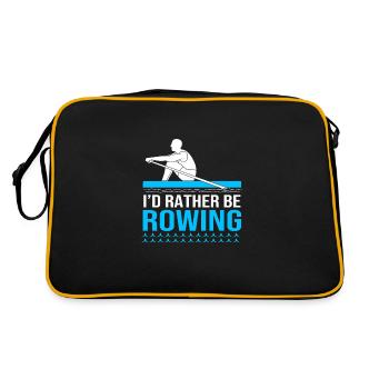 Rowing Team Rowing Rowing Rowing Boat Rowers - Retro Bag - black/gold - Back