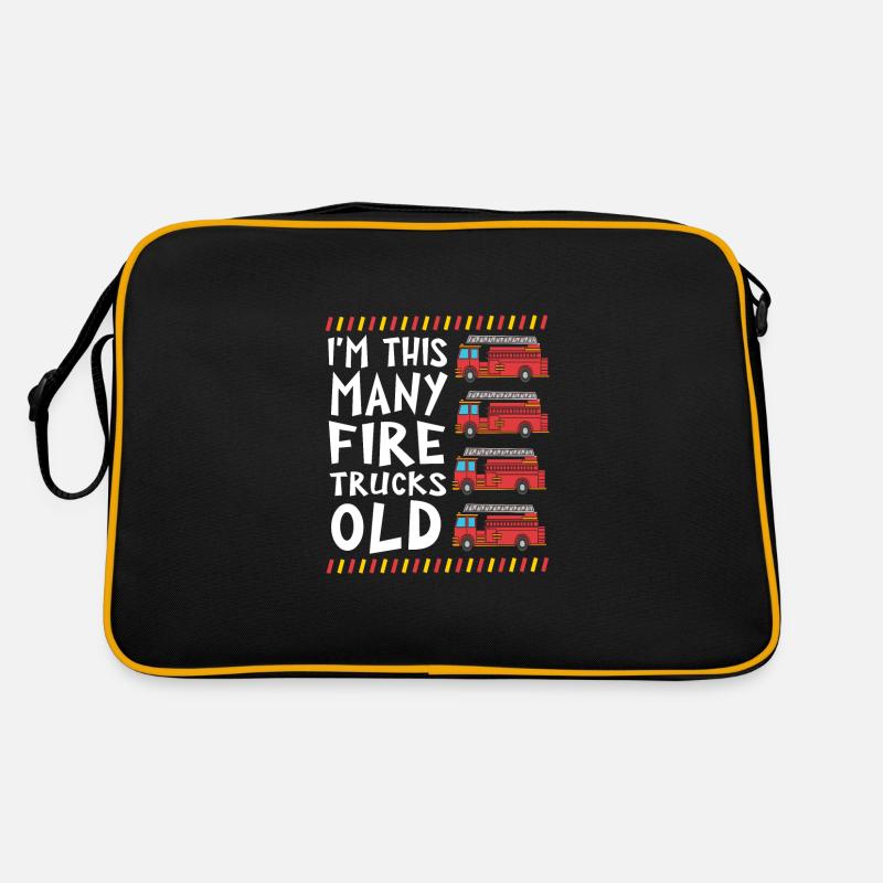 Feuerwehrauto Kindergeburtstag Retro Tasche