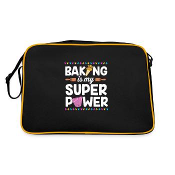Torte Törtchen Dekoration Kuchen - Retro Tasche - Schwarz/Gold - Hinten