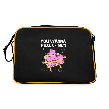 Torte Törtchen Dekoration Kuchen - Retro Tasche - Schwarz/Gold - Hinten