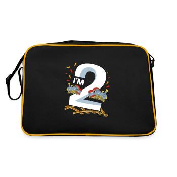 Anniversaire des enfants Train Train Conducteur Locomotive - Sac Retro - noir/or - Dos