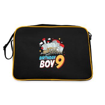 Anniversaire des enfants Train Train Conducteur Locomotive - Sac Retro - noir/or - Dos
