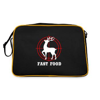Jäger Jagen - Retro Tasche - Schwarz/Gold - Hinten