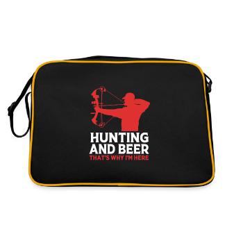 Jäger Jagen - Retro Tasche - Schwarz/Gold - Hinten