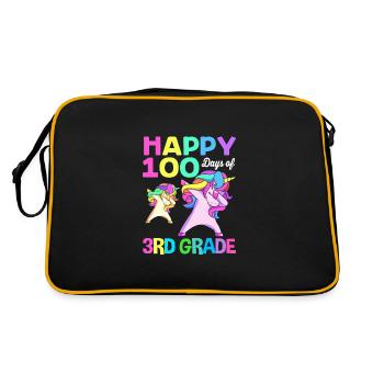 3ème année - Sac Retro - noir/or - Dos
