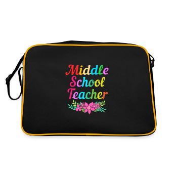 Middle School Teachers - Retro Bag - black/gold - Back