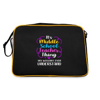 Middle School Teachers - Retro Bag - black/gold - Back