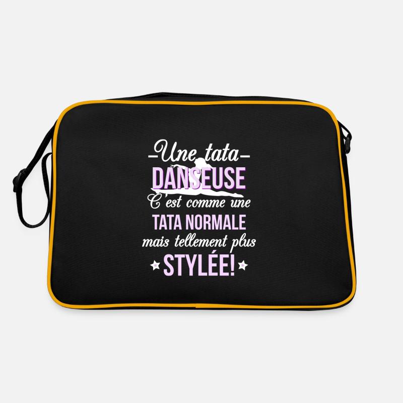 Une tata Danseuse - Sac Retro - noir/or