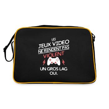 Gamers - le lag - Sac Retro - noir/or - Dos