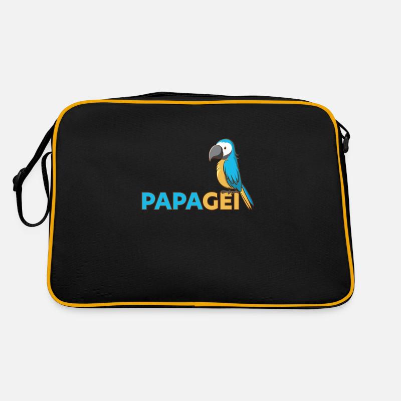 PAPAGEI - Retro Tasche - Schwarz/Gold