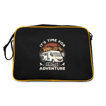 It's time for a new adventure Camping Outdoor - Retro Bag - black/gold - Back
