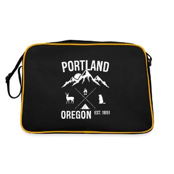 Portland - Sac Retro - noir/or - Dos