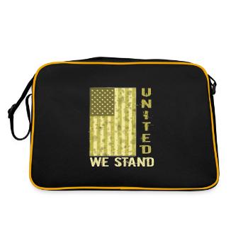 Drapeau américain en camouflage Patriotisme Patrie - Sac Retro - noir/or - Dos