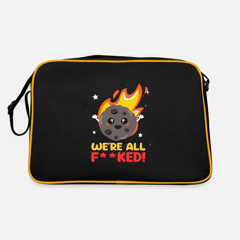 Meteor Asteroid We Are All F**ked! Entertaining Retro Bag