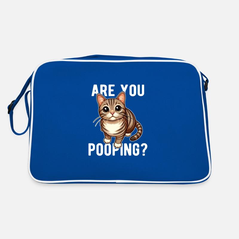 Est-ce que tu fais caca ? Drôle de chat Sac Retro