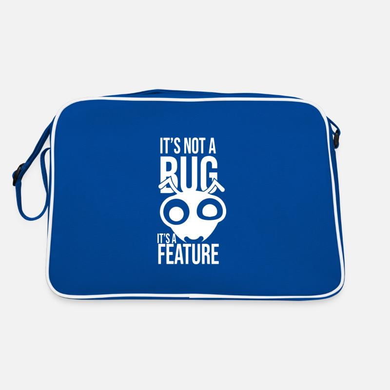 Its Not A Bug Its A Feature Coder Coding Geschenk Retro Tasche