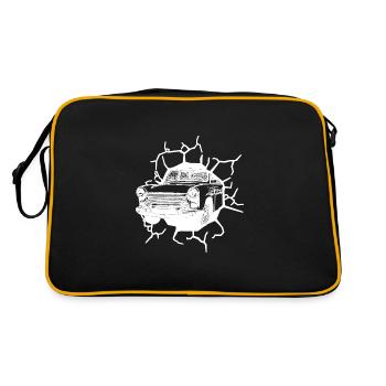 Trabi  Oldtimer Mur Chute Ostalgie Ossi - Sac Retro - noir/or - Dos