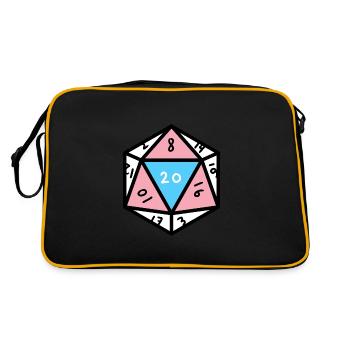 Transgender D20 Cube Trans Pride - Retro Bag - black/gold - Back