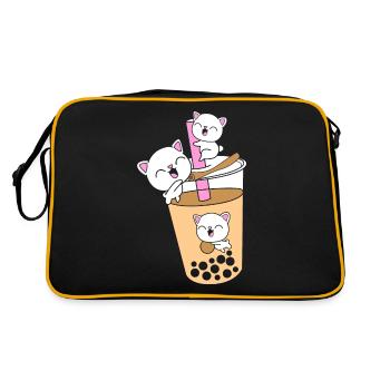 Boba Thé Bubble Chat - Sac Retro - noir/or - Dos