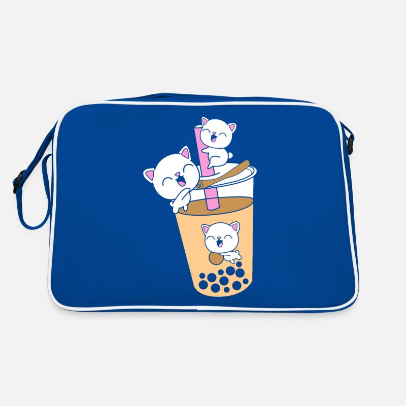 Boba Tea Bubble Tea Cat Kittens Retro Bag