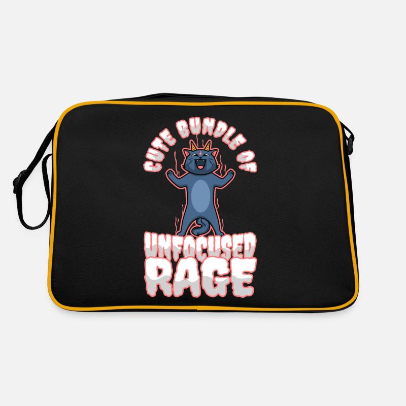Cute Bundle Of Unfocused Rage - Retro Tasche - Schwarz/Gold