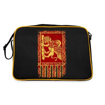 Serenissima Venise Région de la Vénétie Italie Drapeau - Sac Retro - noir/or - Dos