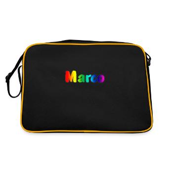 Marco - Retro Bag - black/gold - Back