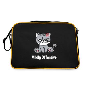 Slightly offensive sarcastic funny sarcasm - Retro Bag - black/gold - Back