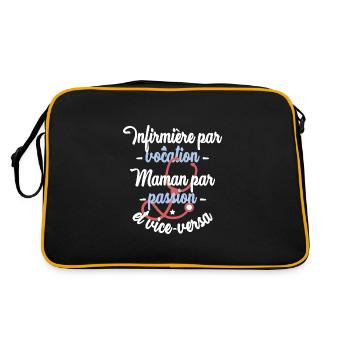 Maman infirmière - Sac Retro - noir/or - Dos