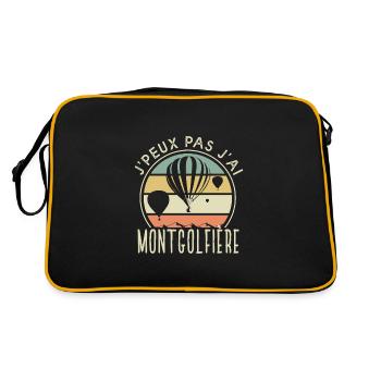 J'peux pas j'ai montgolfière cadeau sport pilote - Sac Retro - noir/or - Dos