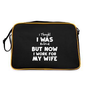 I Thought I Was Retired But Now... - Retro Bag - black/gold - Back